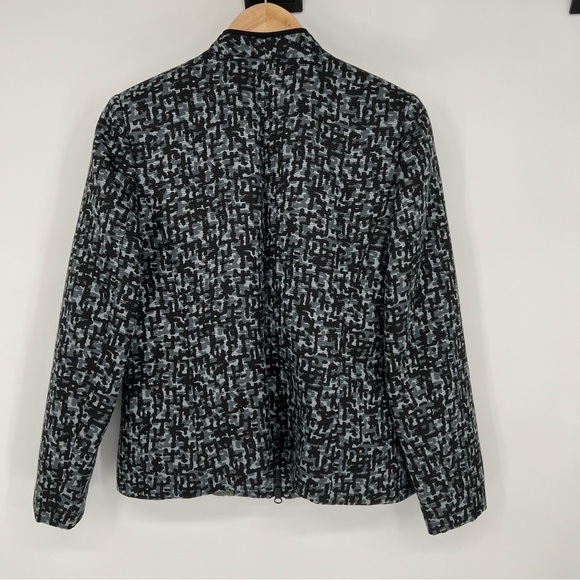 Classiques Entier Gray Black Silk Lined Full Zip‎ Coat Jacket Women’s - Picture 8 of 10